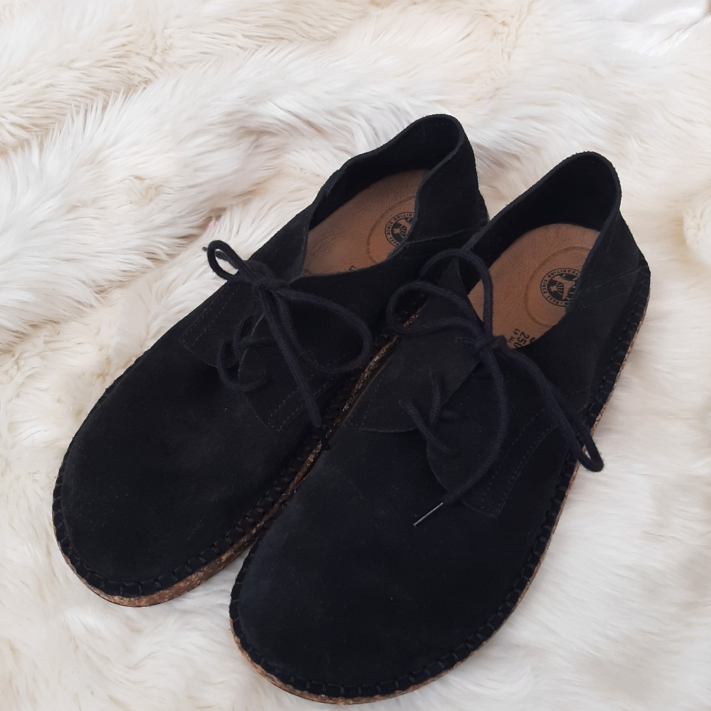 Birkenstock Womens Black Suede Shoes Sz 39/8